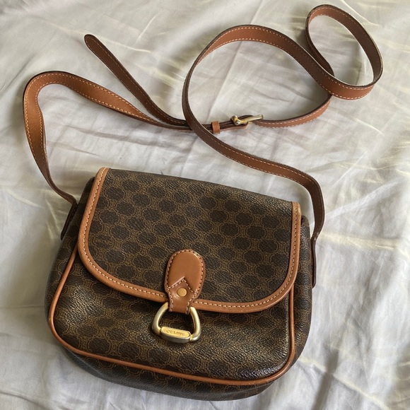 Vintage Celine Macadam Triomphe Crossbody Bag - Picture 1 of 13